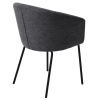 Tmavě šedá čalouněná jídelní židle Unique Furniture Easton