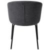 Tmavě šedá čalouněná jídelní židle Unique Furniture Easton