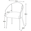 Tmavě šedá čalouněná jídelní židle Unique Furniture EastonŠedá čalouněná jídelní židle Unique Furniture Easton
