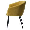 Hořčicově žlutá čalouněná jídelní židle Unique Furniture Easton