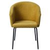 Hořčicově žlutá čalouněná jídelní židle Unique Furniture Easton