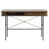 Tmavě hnědý dubový pracovní stůl Unique Furniture Nola 120 x 60 cm