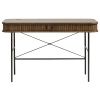 Tmavě hnědý dubový pracovní stůl Unique Furniture Nola 120 x 60 cm
