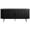 Černá dubová komoda Unique Furniture Nola 180 x 45 cm