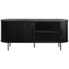 Černá dubová komoda Unique Furniture Nola 180 x 45 cm