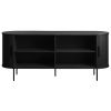 Černá dubová komoda Unique Furniture Nola 180 x 45 cm