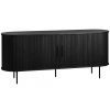 Černá dubová komoda Unique Furniture Nola 180 x 45 cm