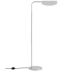 Stříbrná kovová stojací lampa AUDO WING 118 cm