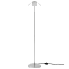 Stříbrná kovová stojací lampa AUDO WING 118 cm