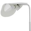 Stříbrná kovová stojací lampa AUDO WING 118 cm