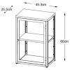 Černá kovová nástěnná vitrína Unique Furniture Carmel 60 x 45 cm