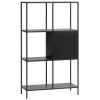 Černá kovová knihovna Unique Furniture Malibu 138 x 80 cm