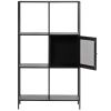 Černá kovová knihovna Unique Furniture Malibu 138 x 80 cm