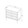 Černá nízká komoda Unique Furniture Pensacola 80 x 40 cm