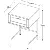 Černý odkládací stolek Unique Furniture Pensacola 45 x 45 cm