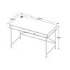 Černý pracovní stůl Unique Furniture Pensacola 120 x 60 cm
