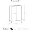 Šedá lakovaná komoda Windsor & Co Helene 90 x 40 cm s mramorovým dekorem