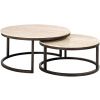 Set kamenných konferenčních stolků Avalon 85/70 cm
