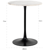 Bílý kulatý mramorový bistro stolek Richmond Carlten 65 cm
