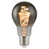Kouřově šedá dekorativní stmívatelná LED žárovka Spiral Deco Standard E27 4,5W