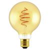 Žlutá dekorativní stmívatelná LED žárovka Spiral Deco Globe Gold E27 4,9W