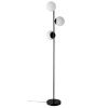 Opálově bílá skleněná stojací lampa Lilly 150 cm