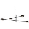 Černé kovové závěsné LED světlo Clyde 89 cm