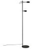 Černá kovová stojací LED lampa Clyde 138 cm
