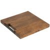Hnědé dřevěné servírovací prkénko J-Line Mosele 30 x 20 cm
