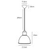 Bílé kovové závěsné světlo Pop 22 cm
