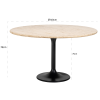 Kamenný jídelní stůl Hampton 140 cm