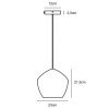 Kouřově šedé skleněné závěsné světlo Orbiform 23 cm