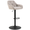 Béžová bouclé barová židle Proke 63-84 cm