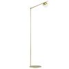 Opálově bílá skleněná stojací lampa Contina s mosaznou podstavou 139 cm