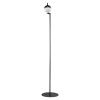 Opálově bílá skleněná stojací lampa Contina s černou podstavou 139 cm