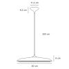 Černé kovové závěsné LED světlo Artist 40 cm