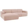 Bouclé rohová pohovka Lola 250 cm, levá