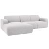 Bouclé rohová pohovka Lola 250 cm, levá
