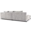Stříbrně šedá žinylková rohová rozkládací pohovka Windsor & Co Cirrus 290 cm, levá