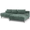 Modro zelená žinylková rohová rozkládací pohovka Windsor & Co Cirrus 290 cm, pravá