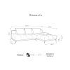 Černá žinylková rohová rozkládací pohovka Windsor & Co Cirrus 290 cm, pravá