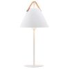 Bílá kovová stolní lampa Strap