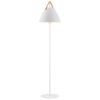 Bílá kovová stojací lampa Strap 155 cm