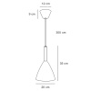 Bílé kovové závěsné světlo Pure 20 cm
