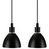 Set dvou černých kovových závěsných světel Ray 12 cm