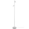 Bílá kovová stojací lampa Omari 141 cm