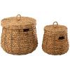 Set dvou úložných košů z přírodních vláken J-Line Tine 50/37 cm
