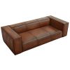 Koňakově hnědá kožená třímístná pohovka Windsor & Co Madame 227 cm