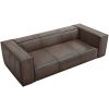 Hnědá kožená třímístná pohovka Windsor & Co Madame 227 cm