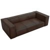 Tmavě hnědá kožená třímístná pohovka Windsor & Co Madame 227 cm
